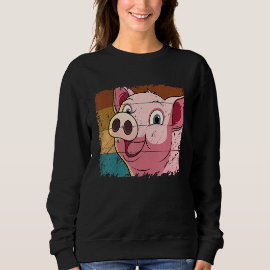 Pig Face, Animal Lover For Men Women, Farming Farm スウェットシャツ (正面)