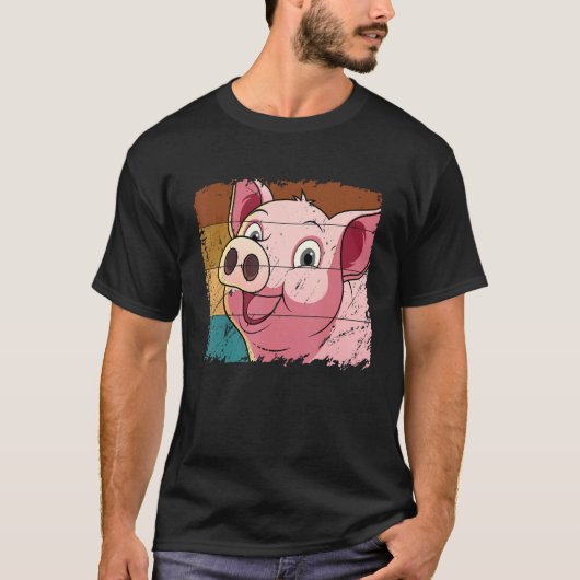 Pig Face, Animal Lover For Men Women, Farming Farm Tシャツ (正面)