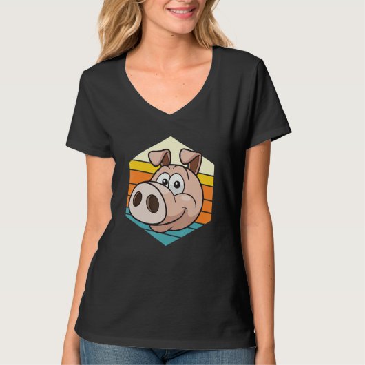 Pig Face, Animal Lover For Men Women, Farming Farm Tシャツ (正面)