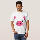 Pig Face Costume Funny Halloween  Tシャツ (正面フル)