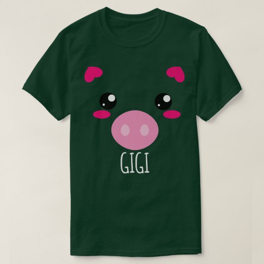 Pig Face Kawaii Halloween Costume For Gigi Funny P Tシャツ (デザイン正面)