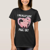 Pig Farm Bacon Pink Piggy 2 Tシャツ (正面)