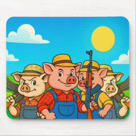 Pig Farming Committee Pax Baculum Mouse Pad マウスパッド