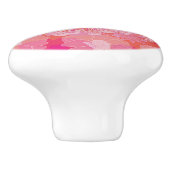 pig,flower of life, blue, mandala,zen,chakra,patt セラミックノブ (側面)