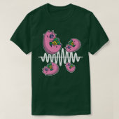 Pig Fly Around Frequency Waves Ham Radio Operator Tシャツ (デザイン正面)