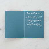 Pig in Scarf Snowflakes Personalized Christmas カード (内部)