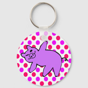 Pig Keychain -ヨガの贈おもしろいり物 キーホルダー