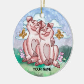 Pig Lovers   セラミックオーナメント (左)