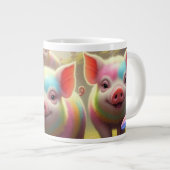 Pig Mug Rainbow Pigs ジャンボコーヒーマグカップ (正面右)