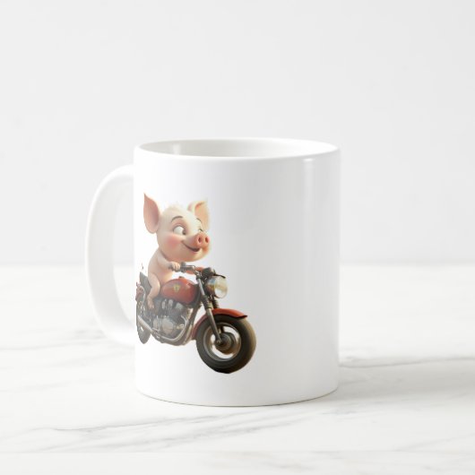 pig on a hog mug コーヒーマグカップ (正面左)