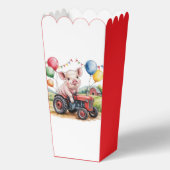 Pig On A Tractor 1st. Birthday Party Favor Box フェイバーボックス (裏面)