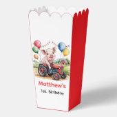 Pig On A Tractor 1st. Birthday Party Favor Box フェイバーボックス (正面)