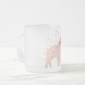 Pig Partying – 動物のパーティー フロストグラスマグカップ (正面左)