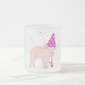 Pig Partying – 動物のパーティー フロストグラスマグカップ (中央)