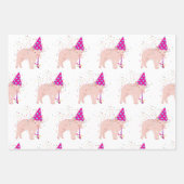 Pig Partying – 動物のパーティー ラッピングペーパーシート (正面2)