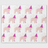 Pig Partying – 動物のパーティー ラッピングペーパー (フラット)