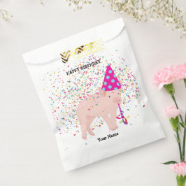 Pig Partying - Animals at Birth Party フェイバーバッグ