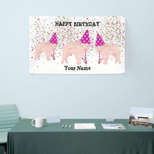 Pig Partying - Animals at Birth Party 横断幕 (トレードショー)