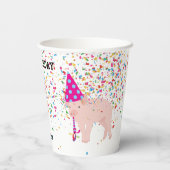 Pig Partying - Animals at Birth Party 紙コップ (裏面)