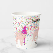 Pig Partying - Animals at Birth Party 紙コップ (正面)