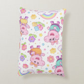 Pig Pattern Throw Pillow | Kawaii Cartoon Animal  アクセントクッション (裏面(縦))