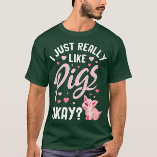 Pig Pork Piggy Piglet Boar Swine Hog Piglets Pink Tシャツ