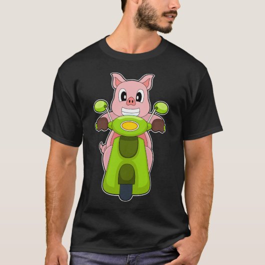 Pig Scooter Tシャツ (正面)