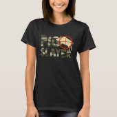 Pig Slayer Camo Funny Hog Hunting Tシャツ (正面)