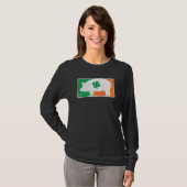 Pig St Patrick's Day Irish Flag C Distressed Tシャツ (正面フル)