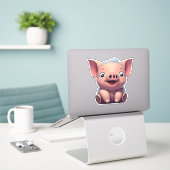 Pig Stickersでステッカー革命に参加 シール (デスク上のノートパソコン)