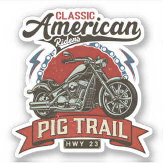 Pig Trail Scenic Byway アーカンソー オートバイ ギフト シール