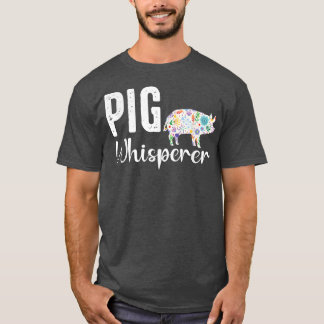 Pig whisperer Farmer t shirt and Funny BBQ Piggy L Tシャツ