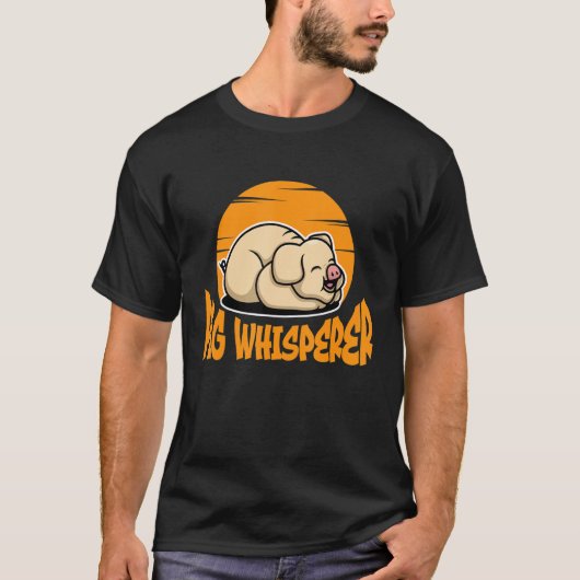 Pig Whisperer, Hog Lover, Cute Farmer, Funny Anima Tシャツ (正面)