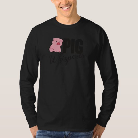 Pig Whisperer, Hog Lover, Cute Farmer, Funny Anima Tシャツ (正面)