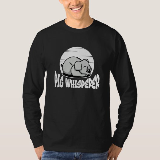 Pig Whisperer, Hog Lover, Cute Farmer, Funny Anima Tシャツ (正面)