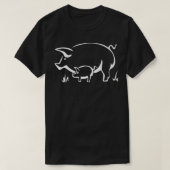 Pig With Piglet Premium  Tシャツ (デザイン正面)