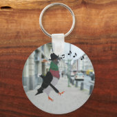 Pigeon About Town Funny キーホルダー (裏面)