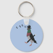 Pigeon About Town Funny キーホルダー (裏面)