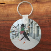 Pigeon About Town Funny キーホルダー (裏面)