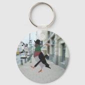 Pigeon About Town Funny キーホルダー (裏面)