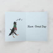 Pigeon About Town Funny Birthday カード (内部)