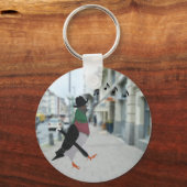 Pigeon About Town Funny Keychain キーホルダー (裏面)