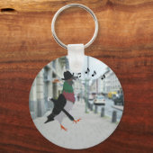 Pigeon About Town Funny Keychain キーホルダー (正面)