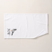 Pigeon Design Monogrammed バスタオルセット (ハンドタオル)