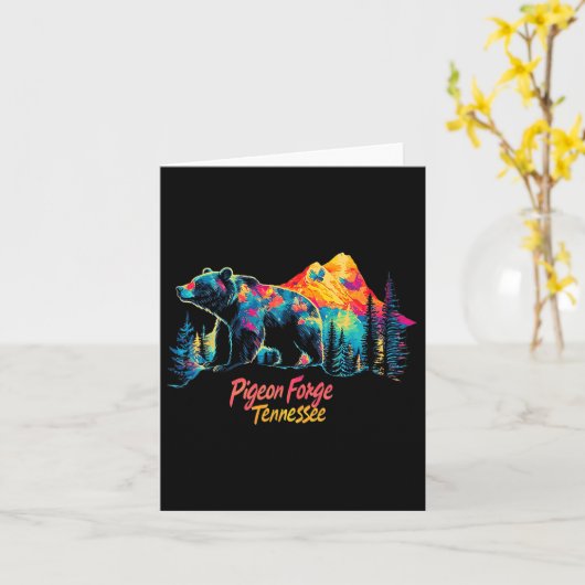 Pigeon Forge Tennessee Mountains Bear Usa Hiking S カード (黄色い花)