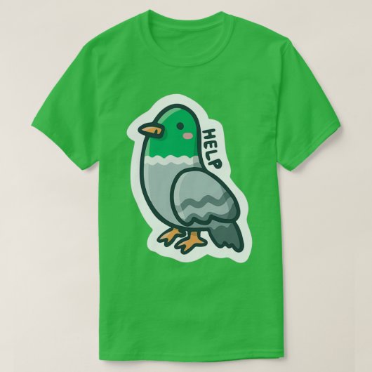 Pigeon Help Tシャツ (デザイン正面)