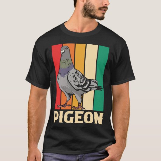Pigeon Racing Birding Birdwatching Birdwatcher Ret Tシャツ (正面)