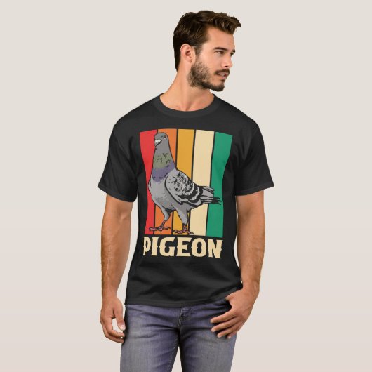 Pigeon Racing Birding Birdwatching Birdwatcher Ret Tシャツ (正面フル)