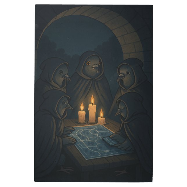 Pigeon Secret Society – Urban Shadows and Feathery メタルプリント (正面)