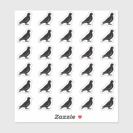 Pigeon Wedding Place Card Food Meal Menu Choice シール (シート)